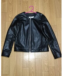 NANO universe | ノーカラーライダース(ライダースジャケット)