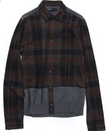 08sircus | jacquard madras check×knit shirtゼロハチサーカス 14AM-SH07(シャツ/ブラウス)