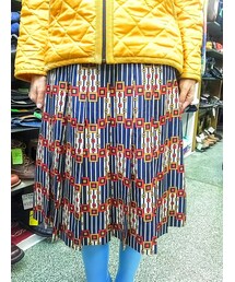  | レトロ柄プリーツスカート　W-78cm(スカート)