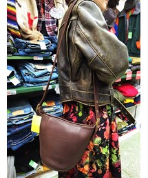 COACH | OLD COACH レザーショルダーバッグ 茶(ショルダーバッグ)