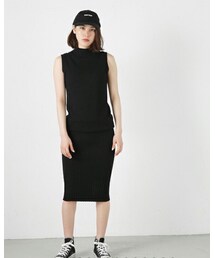 MOUSSY | SLEEVELESS KNIT OP(ワンピース)