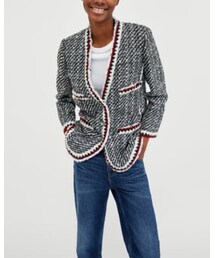 ZARA | ノーカラージャケット