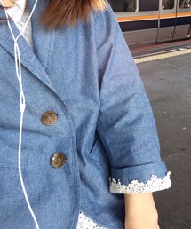 earth music&ecology | デニム風ジャケット(テーラードジャケット)