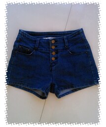 深藍色牛仔高腰褲(デニムパンツ)