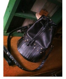 Natural Handmade Leather フリンジバッグ(ショルダーバッグ)