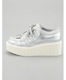CHANEL | Silver Platform Shoes(その他シューズ)