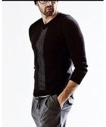 wjk | wjk gauze line v-neck washable knit 23100 M (ニット/セーター)