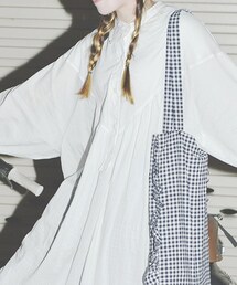 Fine | 無領綿麻連身裙(ワンピース)