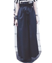 4fore | 綁帶高腰寬褲(その他パンツ)