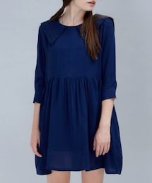 THE WHITE PEPPER | Sleeve Sailor Dress Navy(ワンピース)