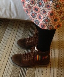 titicaca | 彩色古織布の 靴(ブーツ)