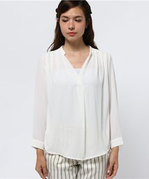 VIS | 異素材スキッパーブラウス(シャツ/ブラウス)