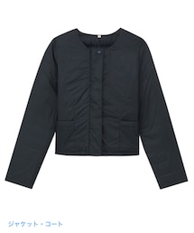 無印良品 | 軽量フレンチダウンポケッタブルノーカラージャケット / ダークネイビー(ダウンジャケット/コート)