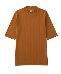 UNIQLO | リブハイネックT(五分袖)(Tシャツ/カットソー)