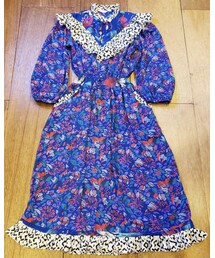 Susan Freis | 古着Susan Freisスタンドカラー花柄ワンピース(ワンピース/ドレス)