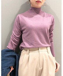 RIVE DROITE | ロングリブスリーブハイネックニット(ニット/セーター)