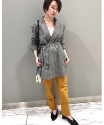 RIVE DROITE | グレンチェックロングJK(テーラードジャケット)