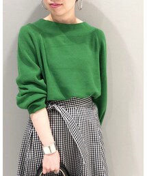 RIVE DROITE | ボートネック片畦チュニックニット(ニット/セーター)