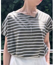 RIVE DROITE | アリオリティボーダーデザインカットソー(Tシャツ/カットソー)