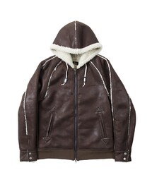 Subciety | LEATHER HOODY-SALOON-(その他アウター)