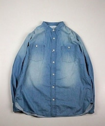 bukht | band collar denim shirts -ice wash-(シャツ/ブラウス)