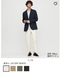 UNIQLO | EZYアンクルパンツ（コットン・2WAYストレッチ・丈標準64.5～70.5cm）(パンツ)