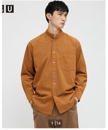 UNIQLO | コーデュロイワイドフィットスタンドカラーシャツ(シャツ/ブラウス)