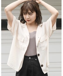 apres jour | スコッチボタン開襟シャツ【ZOZOTOWN限定アイテム(シャツ/ブラウス)