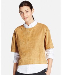 UNIQLO | スエードタッチTブラウス(Tシャツ/カットソー)