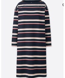 UNIQLO | ボーダーボートネックワンピース(ワンピース)