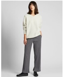 UNIQLO | ワイドリブスリットストレートパンツ(その他パンツ)