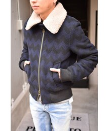 AMI Alexandre Mattiussi | ブルゾン　【Ami Alexandre Mattiussi】 Men Zipped Jacket ( Noir / Marine )(ブルゾン)