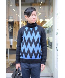 AMI Alexandre Mattiussi | ニット　【Ami Alexandre Mattiussi】 Men Raglan Sleeved Turtleneck Sweat ( Bleu )(ニット/セーター)