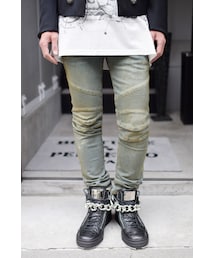 BALMAIN HOMME | バイカーデニムパンツ　【BALMAIN】 Bhr Pants ( Blue )(デニムパンツ)