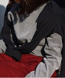 에이클로젯 | 잔잔한 도트무늬가 매력적인 블라우스입니다 ! 넥부분은 살짝 올라오고 프릴디자인으로 제작되어 좀 더 여성스럽고 감각적인 느낌이에요 ㅎㅎ 늘어지지않는 탄탄한 재질에 두께감도 있어 가을 겨울동안 레이어드해서 입기 좋아요:)(シャツ/ブラウス)