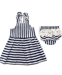 ストライプワンピース＋パンツ★Babyセットアップ(ワンピース)