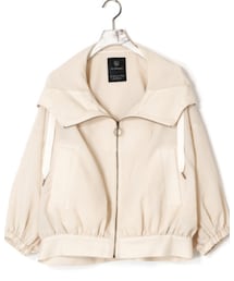 w closet | フードつきドロップショルダーブルゾン(ブルゾン)