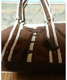 不明 | ボアレースアップバッグ(ハンドバッグ)