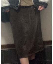 suzutan | コーデュロイサテンタイトスカート(スカート)