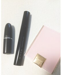 make up＊ | MAQUILLAGEトゥルーアイシャドウ、KATEブラックフェザーラッシュ、MACリップカラーモランジ(ファンデーション)