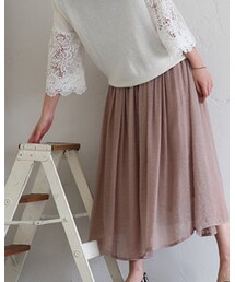 soulberry | メッシュベルト付きスラブギャザースカート(スカート)