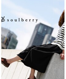 soulberry | 麻レーヨンロング丈ガウチョパンツ(その他パンツ)