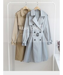 ケープ付きロングトレンチコート(トレンチコート)