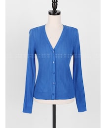 Vネックリブカーディガン(カーディガン/ボレロ)