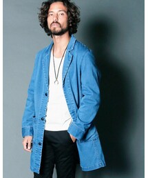 Magine | STRETCH KNIT DENIM CHESTER FIELD COAT:ストレッチニットデニム チェスターフィールドコート(デニムジャケット)