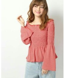 Heather | シャーリング♪ソデワイドT(Tシャツ/カットソー)