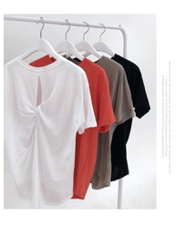 DHOLIC | バックツイストTシャツ(Tシャツ/カットソー)