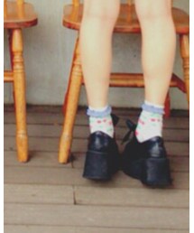 竹下通りのどこか💒💭 | ギンガムチェック×チェリー柄🍒(ソックス/靴下)