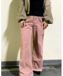 Lee | コーデュロイのピンクのバギーパンツ(パンツ)