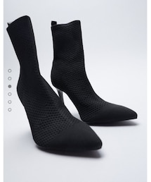 ZARA | ファブリックヒールショートブーツ(ブーツ)